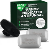 Terramed Just Think Comfort antifungal soap pack 2 for daily cleansing and protection.