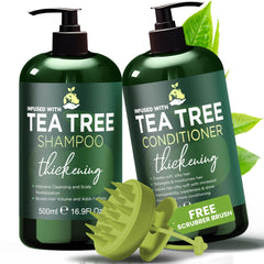 Terramed Just Think Comfort tea tree shampoo bottle for soothing scalp care and refreshment