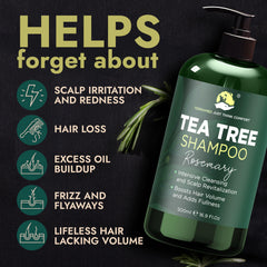 Terramed Rosemary Tea Tree Conditioner bottle for smooth, hydrated hair.
