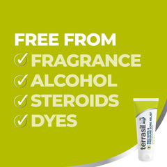 Terrasil peppermint oil cooling formula provides refreshing relief.