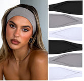 TERSE headband in black with non-slip design for secure wear during workouts