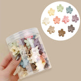 TERSE mini flower hair clip set for versatile daily styling and color-matching outfits.