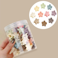 TERSE mini flower hair clip set for versatile daily styling and color-matching outfits.
