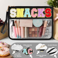 TESAFNG Snack Bag clear zipper design helps quick contents check.