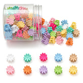 Tetizo mini flower clips pack in ten colors for versatile daily styling.