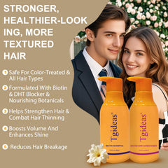 Tgideas Biotin Shampoo lather-foam delivers a refreshing cleanse with volume.