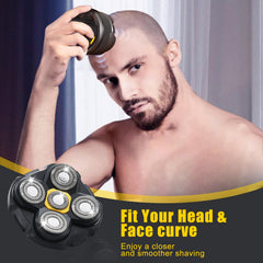 TGSBHIO titanium heads close-up blades, highlighting precision for smooth shaving.