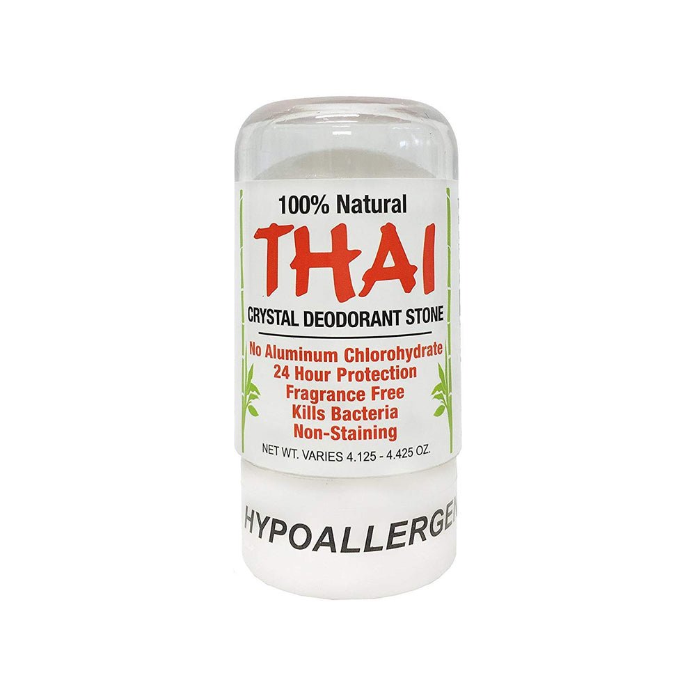 Thai Crystal Deodorant Stone pack-2 image shows mineral stick for aluminum-free underarm odor control.