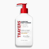 Thayers Milky Hydrating Cleanser: botella mostrando textura suave y cuidado para piel sensible