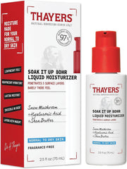 THAYERS Soak It Up: botella hidratante para hidratación diaria y suave.