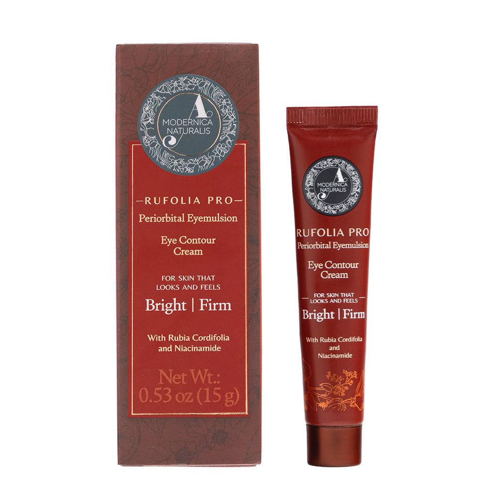 Rufolia Pro Eye Cream bottle ready for lightweight periorbital care.