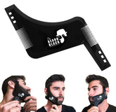The BEARD BLACK beard shaping tool with built-in comb for precise lines.