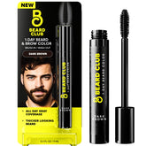 The Beard Club 1 Day Temporary Beard Dye bottle shows dark brown color for quick touch-ups