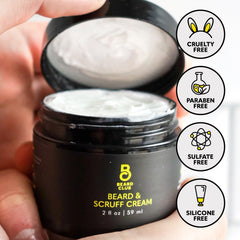 The Beard Club Biotin Beard Cream featuring coconut oil for moisture and strength.