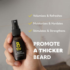 Shiny, well-groomed beard after using The Beard Club growth oil.