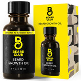The Beard Club Growth Oil bottle for beard nourishment and easy application.