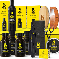 The Beard Club Premium cedar oil bottle shows a woodsy scent for daily grooming.