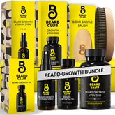 Beard Club Growth Oil bottle nourishes beard roots.