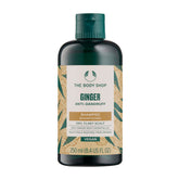 The Body Shop Ginger Scalp Care Shampoo, botella con aroma a jengibre para cuero cabelludo suave.
