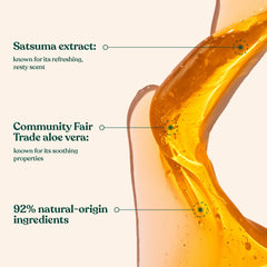 The Body Shop Satsuma, extracto prensado en frío, aporta cuidado natural.