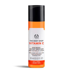 The Body Shop Vitamin C Skin Boost bottle, a lightweight serum for radiant skin.