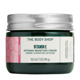 The Body Shop Vitamin E Intense Moisturizer bottle pump delivering quick hydration.