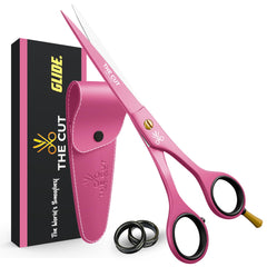 The Cut Factory 6.5” pink hair scissors offer precise trims for salon and home use.