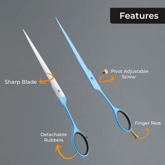 The Cut Factory detachable finger rings and grip improve comfort during long trims.