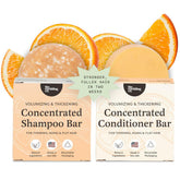 The Earthling Co. Citrus Sun shampoo bar packaging shows eco-friendly design for sustainable hair care.
