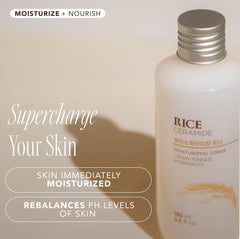 The Face Shop tónico arroz ceramida, ayuda a mantener la barrera cutánea.