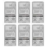 The Grandpa Soap Company charcoal bar soap with activated charcoal draws out dirt.