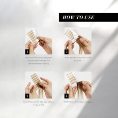 The Hair Shop Smart Tabs removal shows no residue on hair