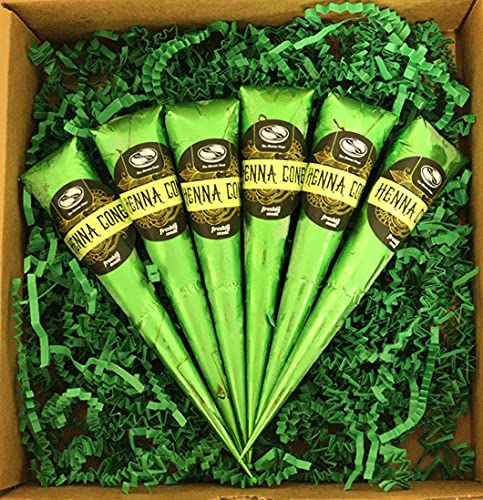 The Henna Guys 6-pack ready-to-use cones for at-home color