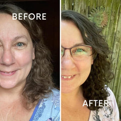 The Henna Guys hair dye application shows simple at-home gray coverage.