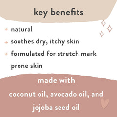 Aceites vegetales de aguacate, coco, jojoba y oliva nutren la piel.