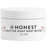 The Honest Company Mama Rock Bump crema, envase visible, ofrece hidratación suave para el embarazo.