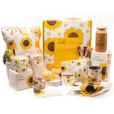 The Love Crate Co Sunshine Box cover design, a unique gift presentation