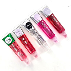 The Make-Up Artist Project strawberry lip gel with bright, glossy berry look.