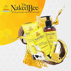 The Naked Bee crema manos envase-8oz muestra tamaño práctico para uso diario.