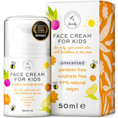 The Natural and Organic Family crema infantil en botella, hidratación suave.
