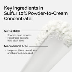 The Ordinary azufre coloidal al 10% para descongestionar poros y absorber grasa.