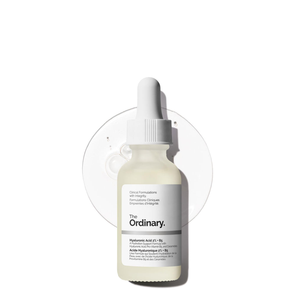 The Ordinary Hyaluronic Acid 2% + B5 bottle with sleek packaging for daily hydration