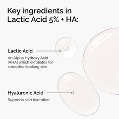 The Ordinary lactic acid 5% serum application ready for evening skincare.