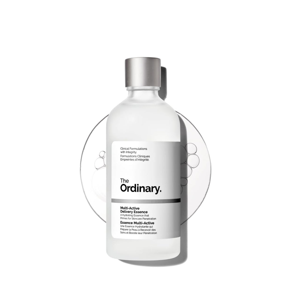 The Ordinary Multi-Active Delivery Essence en botella, hidratación rápida para la piel.