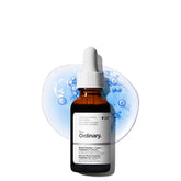 The Ordinary Multi-Peptide and Copper Peptides 1% bottle pour, enabling easy daily application for smoother skin.