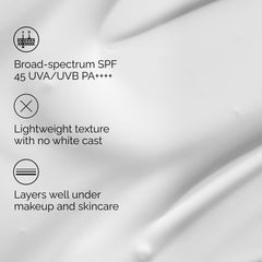 The Ordinary UV Filters SPF 45 Serum sin rastro blanco en todos tonos.