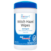 The Pharma-C Witch Hazel Wipes with a dome lid for quick cleansing on the go.