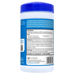 The Pharma-C Witch Hazel Wipes are pre-moistened for daily cleansing.