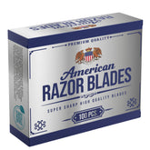 The Shave Factory American Razor Blades value pack 100 in packaging for barbers