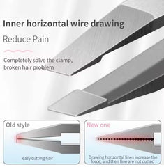 THEMOA precision tweezers with slant tips for comfortable hair removal